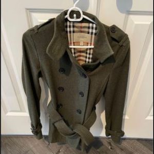 Burberry Double Breasted Coat - Like New!
